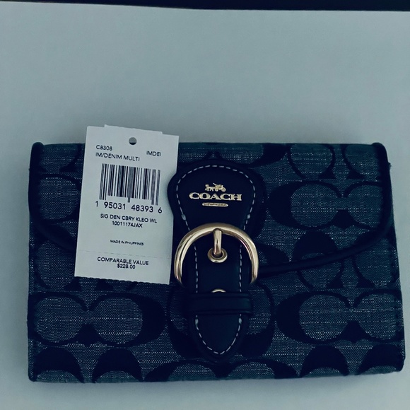 NWT - Coach denim satchel With matching wallet - Picture 2 of 5